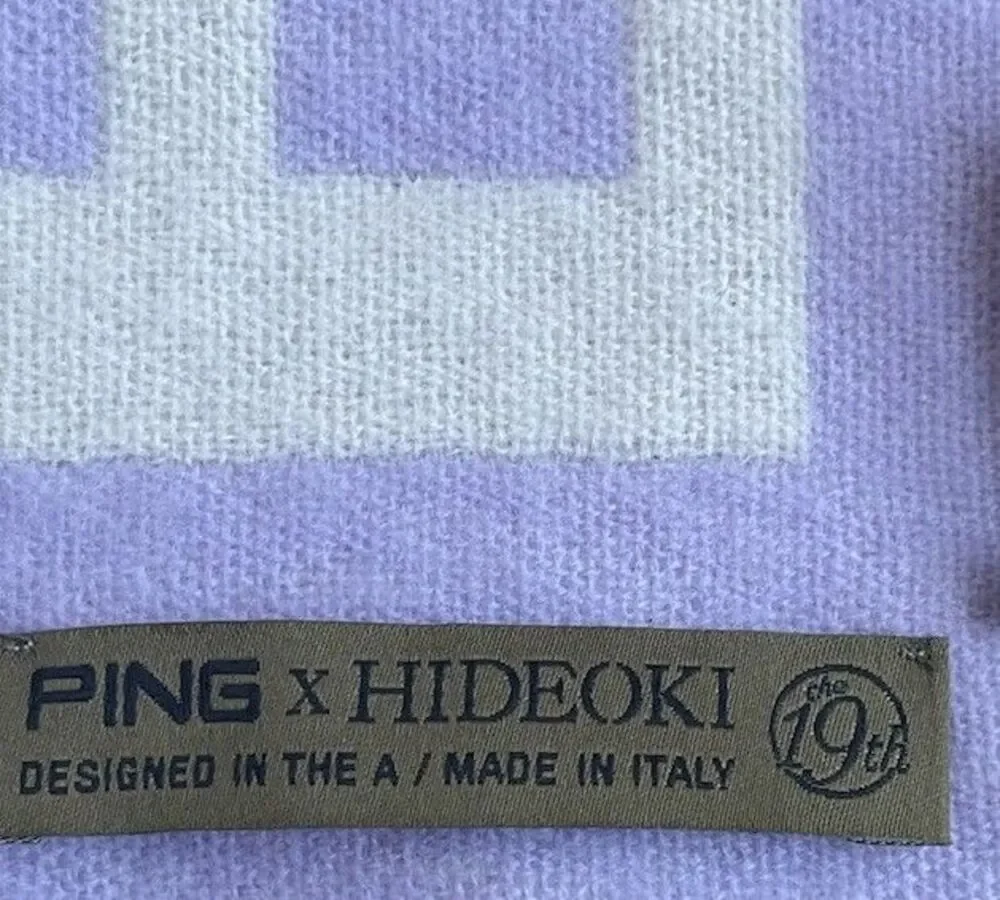 NWT'S PING x HIDEOKI Big Name Big Game Virgin Wool Scarf Made in Italy